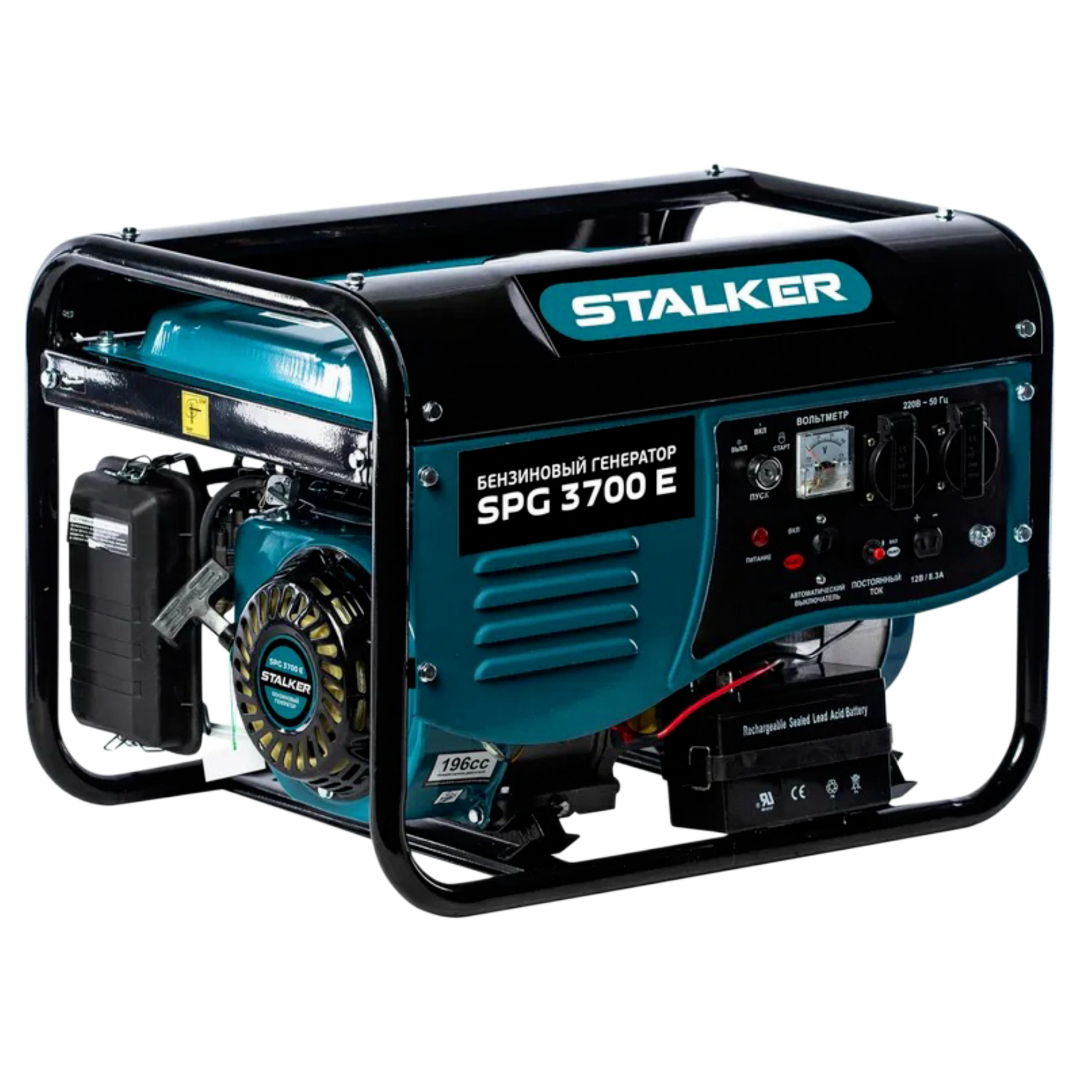 Бензиновый генератор STALKER SPG-3700E / 2.5кВт / 220В